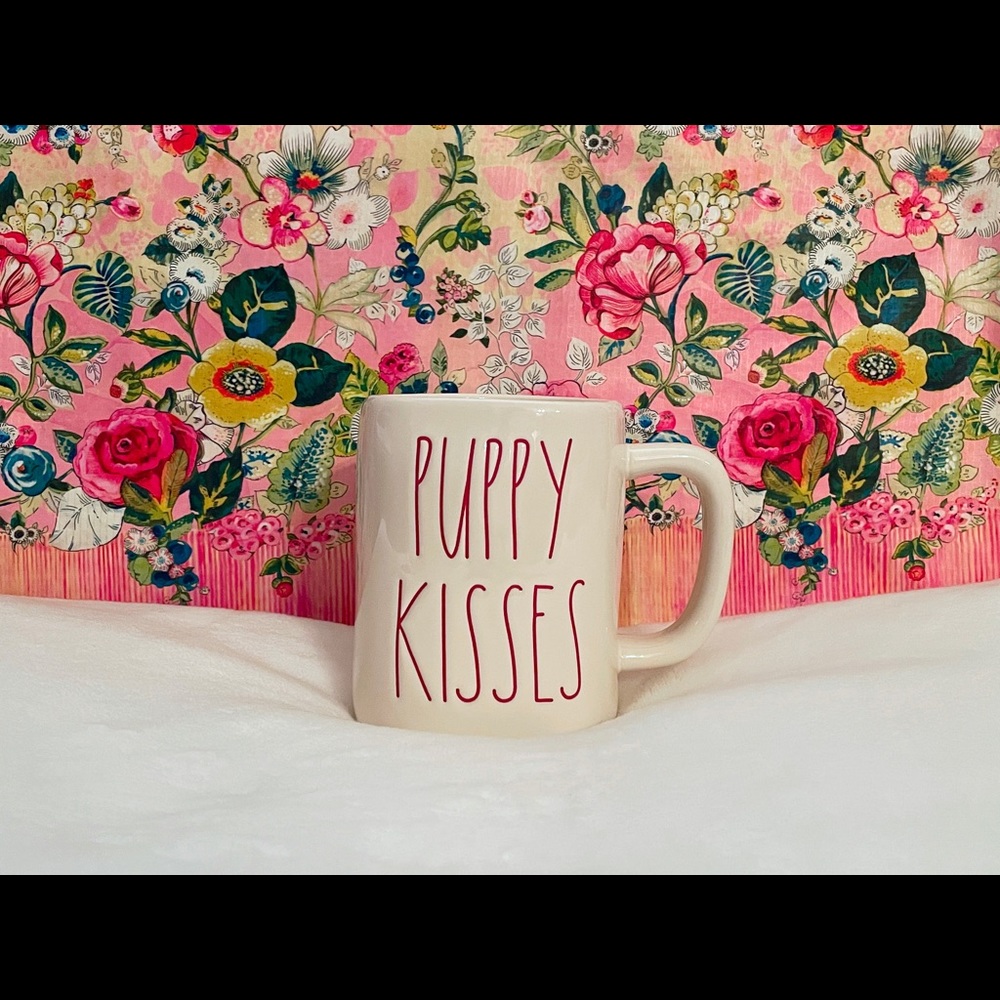 Rae Dunn PUPPY KISSES ceramic mug